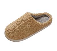 Women's Plush Winter Warm House Slippers Fleece Lining 36-44 EU | Women's plush slippers with embroidery flat winter slippers rubber sole slippers thick slippers solid floor slippers