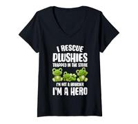 Women's Plushie Collector Stuffed Animal Lover Plush Toy Collection V-Neck T-Shirt