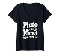 Women's Pluto is Not A Planet Get Over It V-Neck T-Shirt