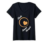 Womens Pluto Never Forget Space Nostalgia Planetary Humor V-Neck T-Shirt
