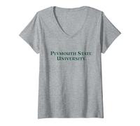 Women's Plymouth State University Panthers Word Mark V-Neck T-Shirt