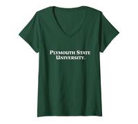 Women's Plymouth State University Panthers Word Mark V-Neck T-Shirt