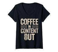 Women's Podcast Host Coffee Podcaster V-Neck T-Shirt