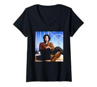 Womens Point Break Actor Reeves Keanu In LA By Michael Grecco V-Neck T-Shirt