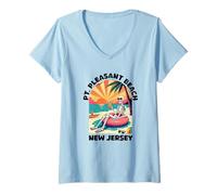 Womens Point Pleasant Beach New Jersey NJ Boy Girl Men Women V-Neck T-Shirt