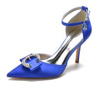 Women's Pointed Stiletto Heels, Sparkly High Heels, 8.5 cm Slim Heel Sandals, Adjustable Strap Pumps, Prom & Wedding Shoes, Formal Events,A,40