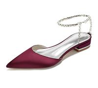 Women's Pointed Toe Ankle Strap Heels, 2.5cm Low Heel Pumps, Adjustable Buckle Slip-On Shoes, Versatile Work to Party Look, All-Day Comfort,D,40