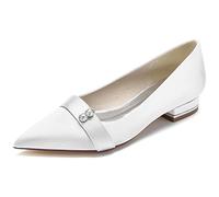 Women's Pointed Toe Sparkly Low Heels, 2.5cm Kitten Heel Slip-On Pumps, Glitter Finish Party Shoes, Effortless Day-to-Night Glamour,B,43