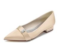 Women's Pointed Toe Sparkly Low Heels, 2.5cm Kitten Heel Slip-On Pumps, Glitter Finish Party Shoes, Effortless Day-to-Night Glamour,G,43