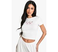 Womens Pointelle 'It'S Not Me It'S You' Slogan Short Sleeve T-Shirt & Trousers Pyjama Set - White - 10, White