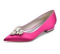 Women's Pointy Block Heels, Glitter Kitten Heels, Comfortable Low Heels, 2.5 cm Sturdy Heel Slip-On, Everyday Dress Shoes, Spring Summer,E,40
