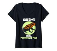 Womens Poison Dart Frogs Awesome Like a Poison Dart Frog V-Neck T-Shirt