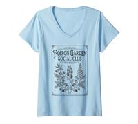 Women's Poison Garden Social Club Gothic Botanical V-Neck T-Shirt