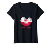 Womens Poland in my heart - Polska V-Neck T-Shirt