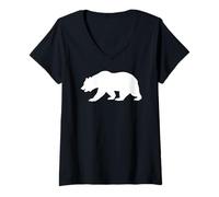 Womens Polar Bear Large Awesome Bear V-Neck T-Shirt