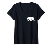 Womens Polar Bear Pocket Awesome Bear V-Neck T-Shirt
