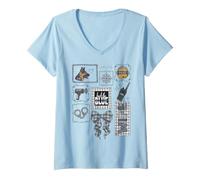 Women's Police Wife Back The Blue Support Thin Blue Line V-Neck T-Shirt
