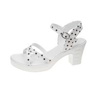 Womens Polka Dot Crisscross Platform Block Heel Sandals Open Toe Ankle Strap Dress Pumps for Party Nights Date Nights and Special Occasion Wear