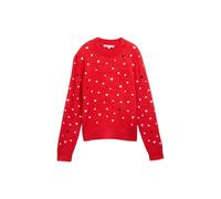 Women's Polka Dot Knitted Jumper Tom Tailor Denim Rouge M
