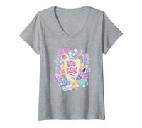 Women's Polly Pocket - 90s Doll V-Neck T-Shirt, Heather Grey, Medium