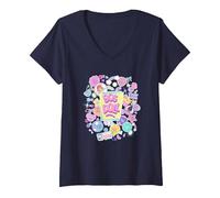 Women's Polly Pocket - 90s Doll V-Neck T-Shirt, Navy Blue, Large