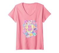 Women's Polly Pocket - 90s Doll V-Neck T-Shirt, Pink, Medium