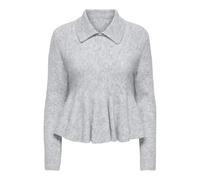 Women's Polo Collar Knit Top Only Sofia Gris XS