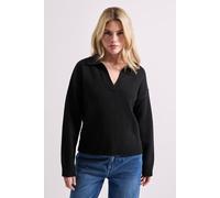 Womens Polo Collared Jumper Black XL