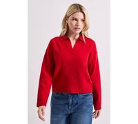 Womens Polo Collared Jumper Red XL