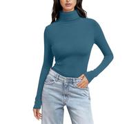 Women's Polo Neck Jumper Thermal Polo Neck Soft Warm Slim Fit Plain Jumpers Base Layer Yoga Underwear Lightweight Stretch Basic Pullover Top Sports Tight Undershirt 2026