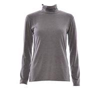 Women's Polo Roll Neck Long Sleeve Turtle Neck Plain Jumpers for Women Top Ladies New Plain Turtle Polo Roll Neck Long Sleeve Stretch Jumper T-Shirt Tee Top (Light Grey, UK 20-22)