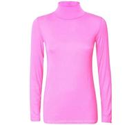 Women's Polo Roll Neck Long Sleeve Turtle Neck Plain Jumpers for Women Top Ladies New Plain Turtle Polo Roll Neck Long Sleeve Stretch Jumper T-Shirt Tee Top 8-26 Baby Pink