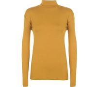 Women's Polo Roll Neck Long Sleeve Turtle Neck Plain Jumpers for Women Top Ladies New Plain Turtle Polo Roll Neck Long Sleeve Stretch Jumper T-Shirt Tee Top Size UK 8-26 Mustard
