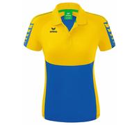 Erima Women's Six Wings Sport Polo, New Royal/Yellow, 44