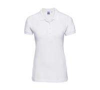Women's polo shirt Russell Athletic Fitted Stretch Blanc XS