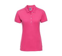 Women's polo shirt Russell Athletic Fitted Stretch Rose 2XL