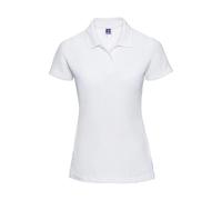 Womens polycotton polo shirt Russell Athletic Classic Blanc XS
