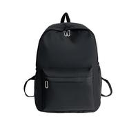 Women's polyester city backpack daypack lightweight water repellent laptop compartment multiple compartments school university travel commuting outdoor sports everyday leisure large, Black, One Size