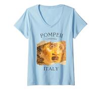 Womens Pompeii Souvenir Men Women Italian Ancient Fresco Walls V-Neck T-Shirt