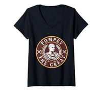 Womens Pompey The Great Ancient Roman General V-Neck T-Shirt