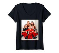 Womens Pop Group Steps Portait 1997 V-Neck T-Shirt