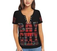 Women's Pop Rollers-Rock Band T-Shirt Sexy Deep V-Neck Short-Sleeved T-Shirt Summer Short Sleeve Tees