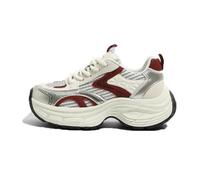 Women's Pop Shoes Lightweight Fashion Training Outdoor Travel Running Walking Shoes Lightweight Casual Sneakers Comfortable Breathable Red 4