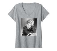 Women's Pop Star Kim Wilde Teases & Dares Era Photo 1984 V-Neck T-Shirt