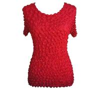 Women's Popcorn T-Shirt Short Sleeve Shirts Stretchy Bubble Crinkle Crop Tops Stretchy Summer Cooling Pleated Casual Tees Solid Color Expandable One Size Fits All,03,One Size