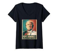 Womens Pope of Freedom The Great American Leader Republican V-Neck T-Shirt
