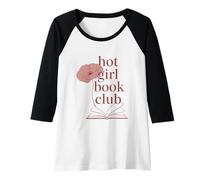 Womens Poppy Flower Book Club Reading Group Literature Community Raglan Baseball Tee