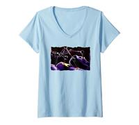 Women's Poppy Playtime Chapter 5 The Prototype Piercing CatNap V-Neck T-Shirt