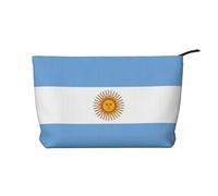 Women's Portable Zipper Handbag Wallet, Suitable for Travel and Daily Storage of Cosmetics, Argentine flag Corduroy Cosmetic Bag, Black, One Size, Black, One Size