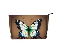 Women's Portable Zipper Handbag Wallet, Suitable for Travel and Daily Storage of Cosmetics, Cute little butterfly Corduroy Cosmetic Bag, Black, One Size, Black, One Size